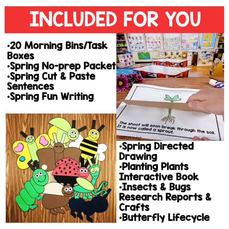 Spring Activities Bundle: Spring Crafts, Directed Drawing, Morning Bins, Spring Centers, No-Prep & More bundle preview