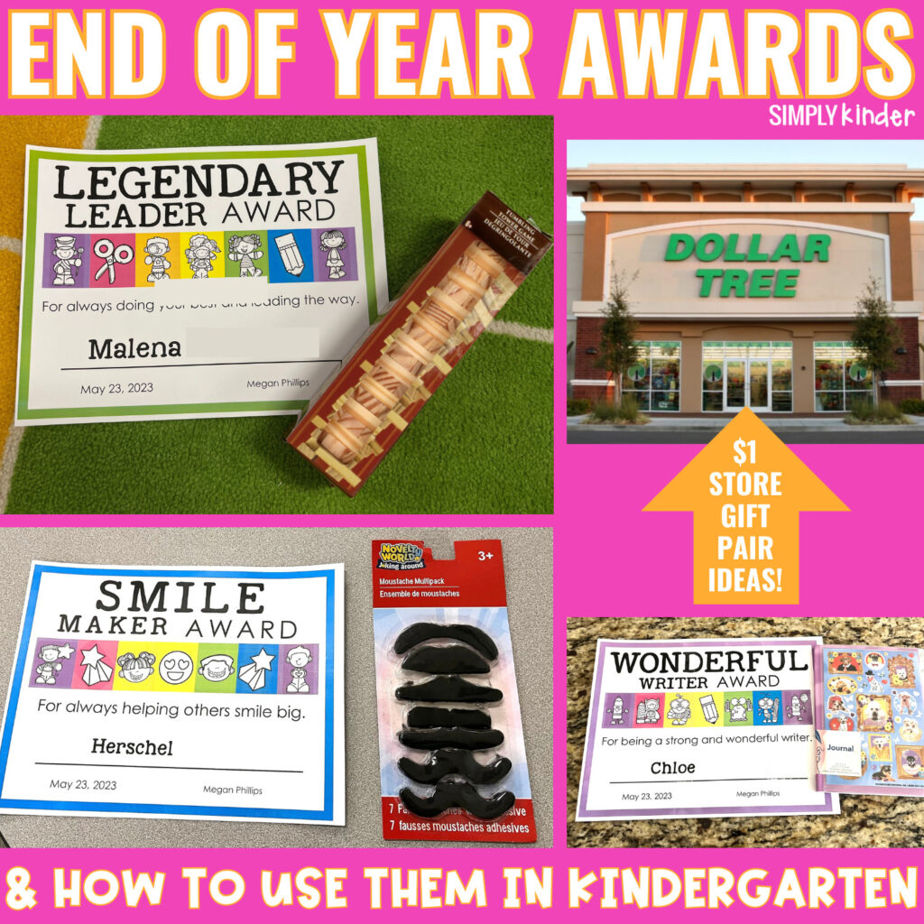 Editable end of the year awards for kindergarten. Read for ideas on how to use these printable awards at your end of year celebration.