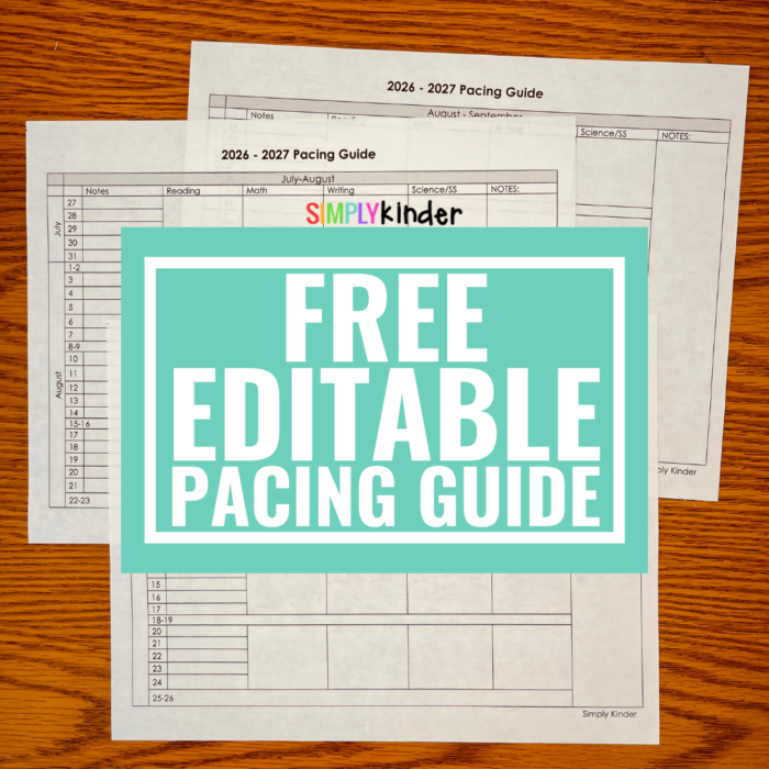 Free Pacing Guide for Any Grade Level! - Simply Kinder