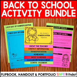 [50% OFF] Welcome Back to School Activities for Kindergarten Flipbook, Handouts & Portfolio
