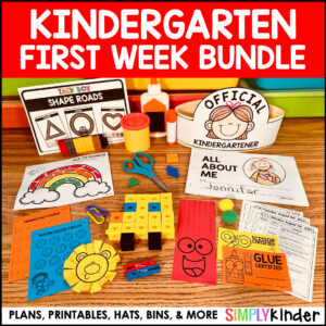 First Week of School Activities for Kindergarten Bundle