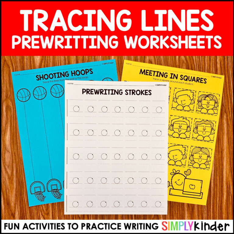 Tracing Practice and Prewriting Strokes Printables