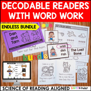 Decodable Readers, Passages, Books & Word Work, Science of Reading, Decodables