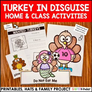 Turkey in Disguise Writing Craft, Take Home Project, Thanksgiving Bulletin Board