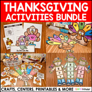 Thanksgiving Activities for Kindergarten, Crafts, Turkey Trouble, & More
