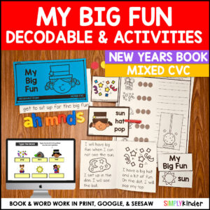 New Years Decodable Book - Mixed CVC Practice