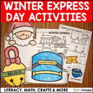 Winter Train Express Activities, Crafts, House, Literacy, Math, Writing & More