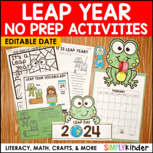 Leap Year 2024 Activities, No-Prep Literacy, Math, Hat, Crafts, & MORE, Leap Day