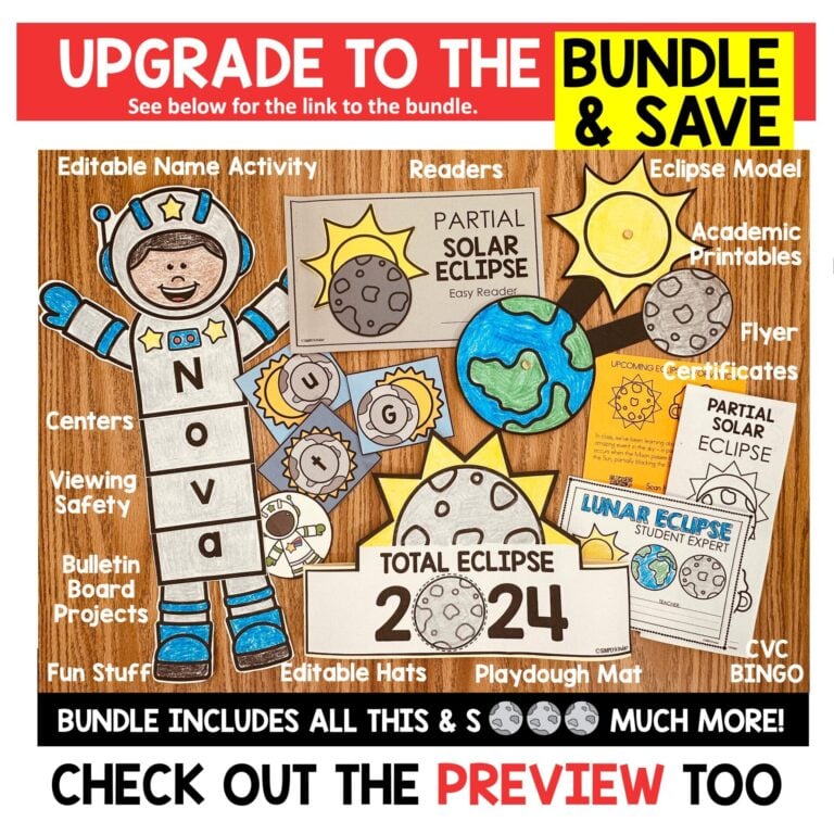Astronaut Editable Name Craft & Activity for Bulletin Boards bundle preview