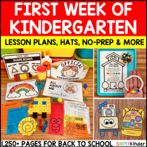 Back to School, First Day Week of School Activities, Lesson Plans, Kindergarten