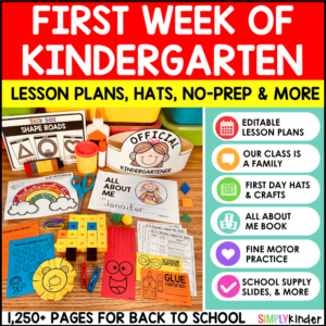 Back to School, First Day Week of School Activities, Lesson Plans, Kindergarten