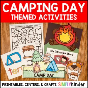 Camping Day Themed Activities, End of the Year: Crafts, Hats, MORE