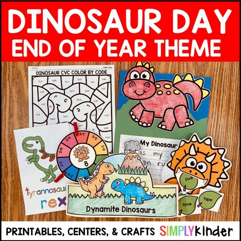 Dinosaur Day Themed Activities, End of the Year: Crafts, Hats, MORE