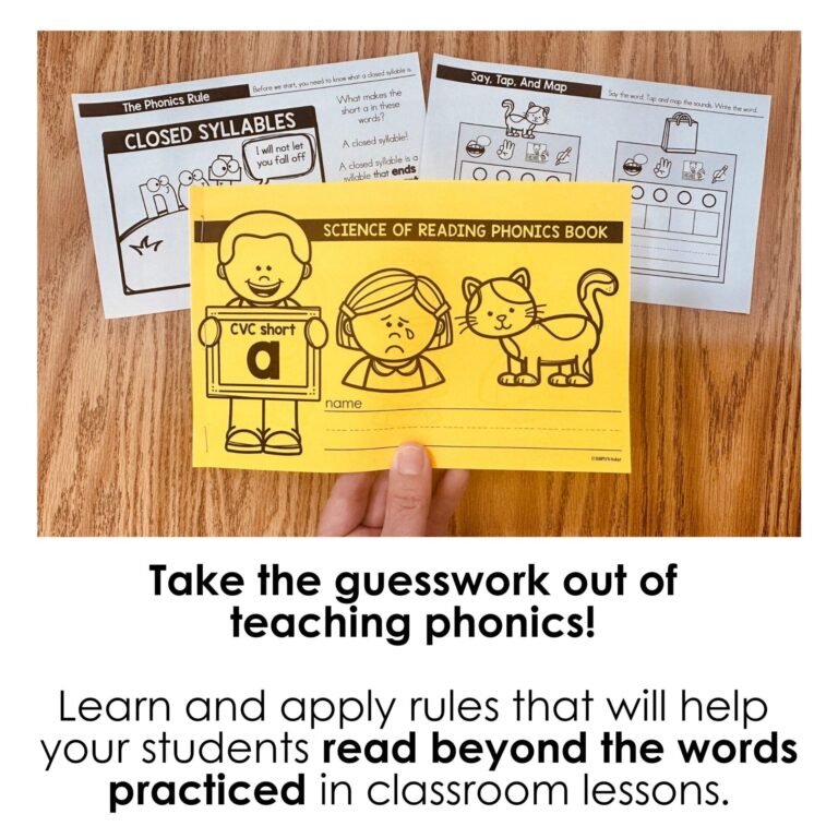 CVC Phonics Worksheets, Booklets, Posters & Teaching Slides, Science of Reading Phonics bundle preview