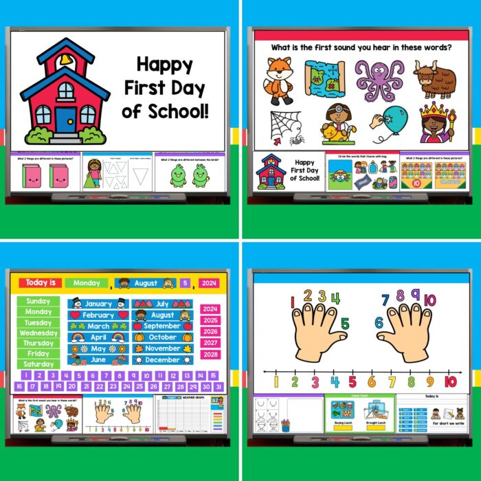 Morning Meeting Slides in Kindergarten - Simply Kinder