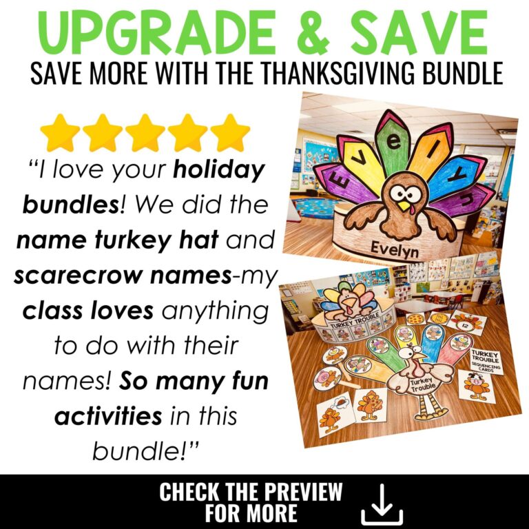 Thanksgiving Activities Decodable Readers Kindergarten CVC Words: Fun with Fam bundle preview