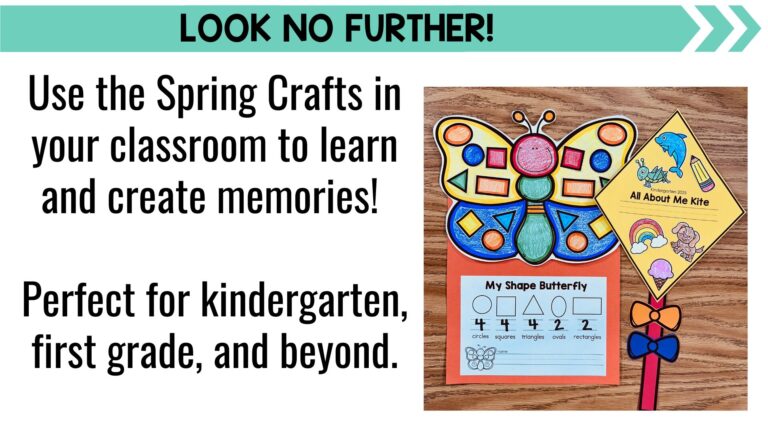 Spring Crafts Kindergarten: Flower, Butterfly, Kite, Bulletin Board ...