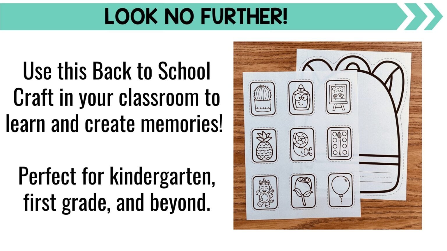 Back to School Backpack Craft for Kindergarten Bulletin Board All About ...