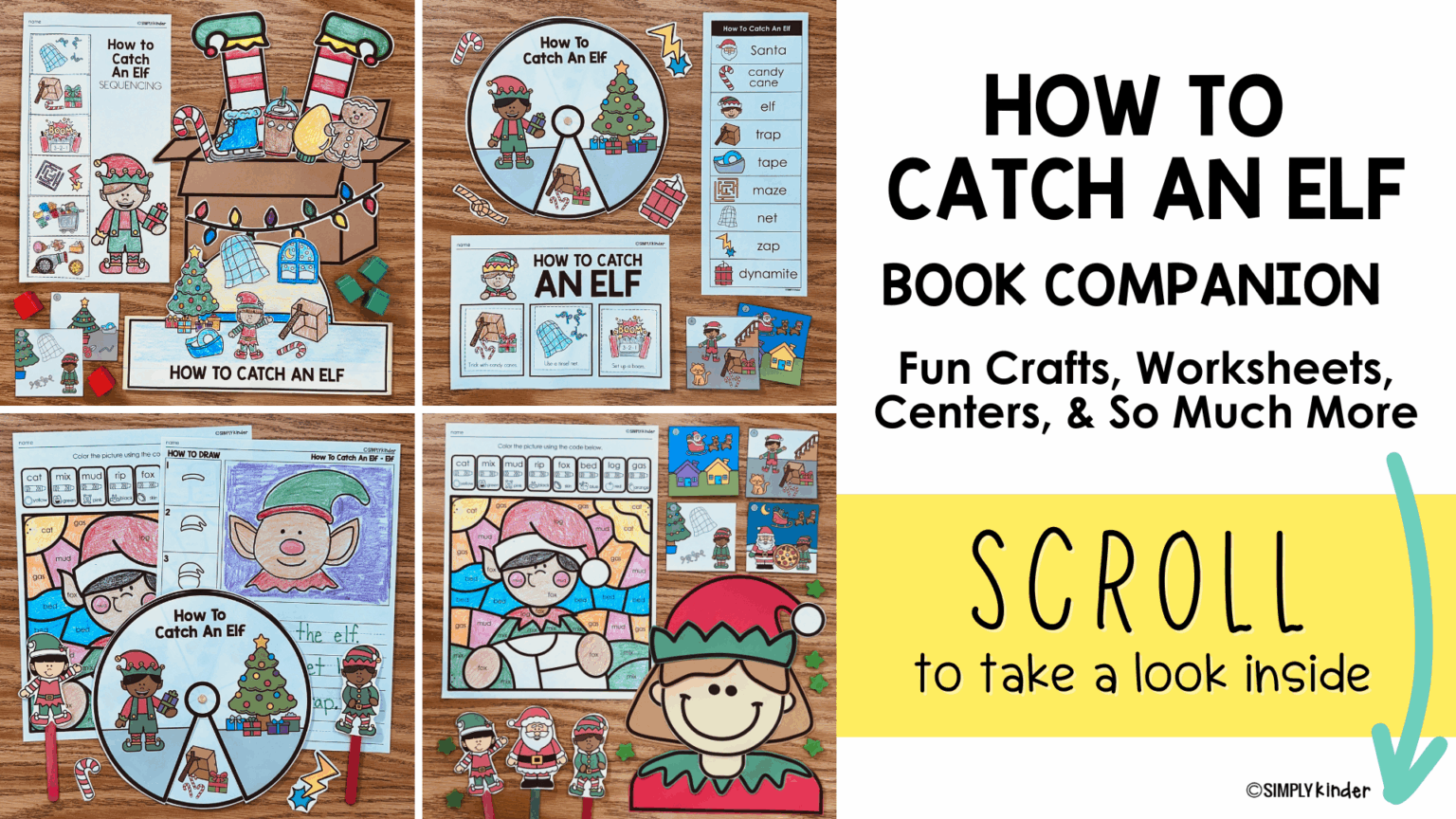 How To Catch An Elf Book Companion, Kindergarten Craft, Worksheet ...