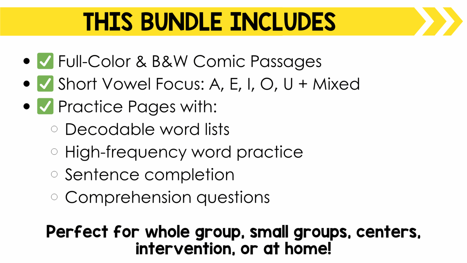 Decodable CVC Comics Passages with Comprehension Questions, Science of ...