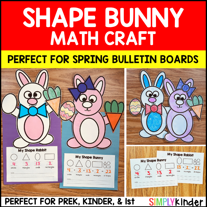 Easter Bunny Craft, Easter Math Crafts, Spring Shape Craft K-1 - Simply ...