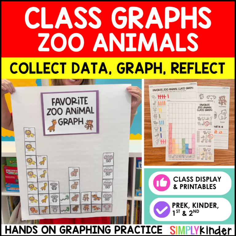 Zoo Graphing Worksheets, Class Data and Graphing Activities, Kindergarten